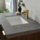 Vinnova Donostia 36" Vanity in Walnut with Grey Composite Armani limestone board stone countertop With Mirror  737036-NLW-ALB - Image 15
