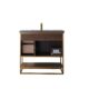 Vinnova Donostia 36" Vanity in Walnut with Grey Composite Armani limestone board stone countertop With Mirror  737036-NLW-ALB - Image 18