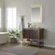 Vinnova Donostia 36" Vanity in Walnut with Grey Composite Armani limestone board stone countertop With Mirror  737036-NLW-ALB - Image 4