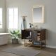 Vinnova Donostia 36" Vanity in Walnut with Grey Composite Armani limestone board stone countertop With Mirror  737036-NLW-ALB - Image 5
