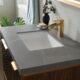Vinnova Donostia 36" Vanity in Walnut with Grey Composite Armani limestone board stone countertop With Mirror  737036-NLW-ALB - Image 7
