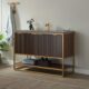 Vinnova Donostia 48" Vanity in Walnut with Grey Composite Armani limestone board stone countertop With Mirror  737048-NLW-ALB - Image 12