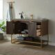 Vinnova Donostia 48" Vanity in Walnut with Grey Composite Armani limestone board stone countertop With Mirror  737048-NLW-ALB - Image 13
