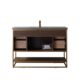 Vinnova Donostia 48" Vanity in Walnut with Grey Composite Armani limestone board stone countertop With Mirror  737048-NLW-ALB - Image 18