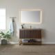 Vinnova Donostia 48" Vanity in Walnut with Grey Composite Armani limestone board stone countertop With Mirror  737048-NLW-ALB - Image 2