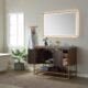 Vinnova Donostia 48" Vanity in Walnut with Grey Composite Armani limestone board stone countertop With Mirror  737048-NLW-ALB - Image 4