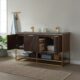 Vinnova Donostia 60" Vanity in Walnut with Grey Composite Armani limestone board stone countertop With Mirror  737060-NLW-ALB - Image 13