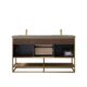 Vinnova Donostia 60" Vanity in Walnut with Grey Composite Armani limestone board stone countertop With Mirror  737060-NLW-ALB - Image 18