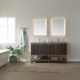 Vinnova Donostia 60" Vanity in Walnut with Grey Composite Armani limestone board stone countertop With Mirror  737060-NLW-ALB - Image 2