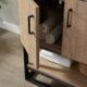 Vinnova Alistair 24B" Single Vanity in North American Oak with White Grain Stone Countertop With Mirror  789024B-NO-GW - Image 7