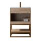 Vinnova Alistair 24" Single Vanity in North American Oak with White Grain Stone Countertop With Mirror  789024-NO-GW - Image 8