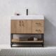 Vinnova Alistair 36B" Single Vanity in North American Oak with White Grain Stone Countertop With Mirror  789036B-NO-GW - Image 13