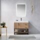 Vinnova Alistair 36B" Single Vanity in North American Oak with White Grain Stone Countertop With Mirror  789036B-NO-GW - Image 2
