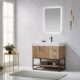 Vinnova Alistair 36B" Single Vanity in North American Oak with White Grain Stone Countertop With Mirror  789036B-NO-GW - Image 3