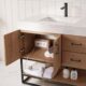 Vinnova Alistair 36B" Single Vanity in North American Oak with White Grain Stone Countertop With Mirror  789036B-NO-GW - Image 7