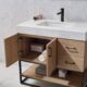 Vinnova Alistair 36B" Single Vanity in North American Oak with White Grain Stone Countertop With Mirror  789036B-NO-GW - Image 9