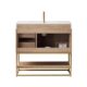 Vinnova Alistair 36" Single Vanity in North American Oak with White Grain Stone Countertop With Mirror  789036-NO-GW - Image 25