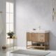 Vinnova Alistair 36" Single Vanity in North American Oak with White Grain Stone Countertop With Mirror  789036-NO-GW - Image 15