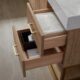 Vinnova Alistair 42" Single Vanity in North American Oak with White Grain Stone Countertop With Mirror  789042-NO-GW - Image 15