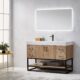 Vinnova Alistair 48B" Single Vanity in North American Oak with White Grain Stone Countertop With Mirror  789048B-NO-GW - Image 3