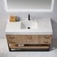 Vinnova Alistair 48B" Single Vanity in North American Oak with White Grain Stone Countertop With Mirror  789048B-NO-GW - Image 5