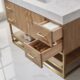 Vinnova Alistair 48" Single Vanity in North American Oak with White Grain Stone Countertop With Mirror  789048-NO-GW - Image 16