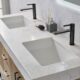 Vinnova Alistair 60B" Double Vanity in North American Oak with White Grain Stone Countertop With Mirror  789060B-NO-GW - Image 16