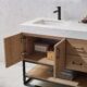 Vinnova Alistair 60B" Double Vanity in North American Oak with White Grain Stone Countertop With Mirror  789060B-NO-GW - Image 17