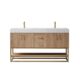 Vinnova Alistair 60" Double Vanity in North American Oak with White Grain Stone Countertop With Mirror  789060-NO-GW - Image 10
