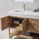 Vinnova Alistair 60" Double Vanity in North American Oak with White Grain Stone Countertop With Mirror  789060-NO-GW - Image 16