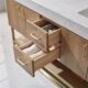 Vinnova Alistair 60" Double Vanity in North American Oak with White Grain Stone Countertop With Mirror  789060-NO-GW - Image 17