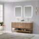Vinnova Alistair 60" Double Vanity in North American Oak with White Grain Stone Countertop With Mirror  789060-NO-GW - Image 3