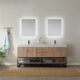 Vinnova Alistair 72B" Double Vanity in North American Oak with White Grain Stone Countertop With Mirror  789072B-NO-GW - Image 2