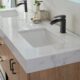 Vinnova Alistair 72B" Double Vanity in North American Oak with White Grain Stone Countertop With Mirror  789072B-NO-GW - Image 6