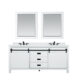 Altair Kinsley 72" Double Bathroom Vanity Set in White and Carrara White Marble Countertop with Mirror  536072-WH-AW - Image 7