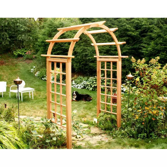 images Creekvine Designs Cedar Arched Arbor- 60" Opening EY60ARCVD - Image 1