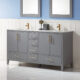 Altair Sutton 60" Double Bathroom Vanity Set in Gray and Carrara White Marble Countertop with Mirror  541060-GR-CA - Image 7