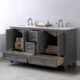 Altair Isla 60" Double Bathroom Vanity Set in Gray and Carrara White Marble Countertop with Mirror 538060-GR-CA - Image 7