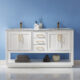 Altair Remi 60" Double Bathroom Vanity Set in White and Carrara White Marble Countertop with Mirror  532060-WH-CA - Image 7
