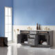 Altair Ivy 72" Double Bathroom Vanity Set in Royal Blue and Carrara White Marble Countertop with Mirror  531072-RB-CA - Image 7