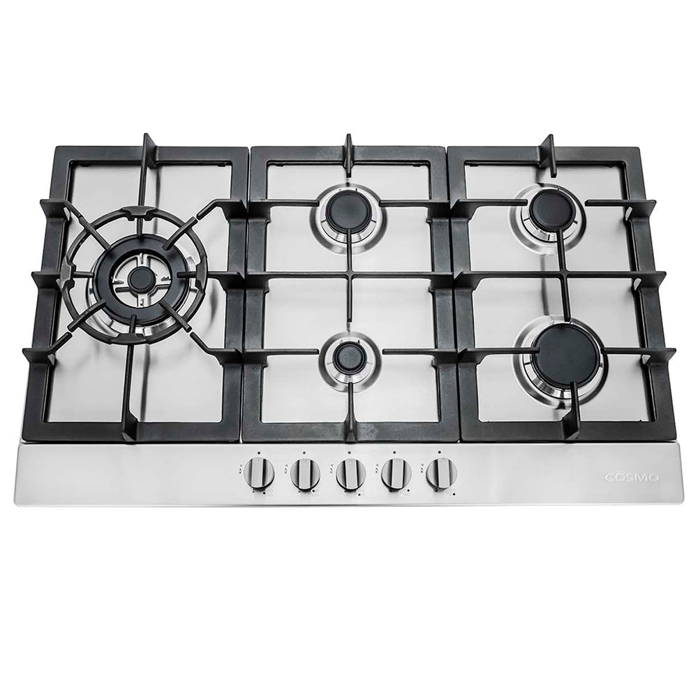images Cosmo 30" Gas Cooktop in Stainless Steel with 5 Sealed Brass Burners 850SLTX-E - Image 1