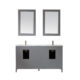 Altair Sutton 60" Double Bathroom Vanity Set in Gray and Carrara White Marble Countertop with Mirror  541060-GR-CA - Image 8