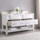 Altair Georgia 60" Double Bathroom Vanity Set in White and Composite Carrara White Stone Top with White Farmhouse Basin with Mirror  537060-WH-AW - Image 8