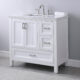 Altair Isla 36" Single Bathroom Vanity Set in White and Carrara White Marble Countertop with Mirror  538036-WH-CA - Image 9