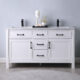 Altair Maribella 60" Double Bathroom Vanity Set in White and Carrara White Marble Countertop with Mirror 535060-WH-CA - Image 8
