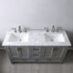 Altair Isla 60" Double Bathroom Vanity Set in Gray and Carrara White Marble Countertop with Mirror 538060-GR-CA - Image 8