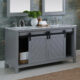 Altair Kinsley 60" Double Bathroom Vanity Set in Gray and Carrara White Marble Countertop with Mirror 536060-GR-CA - Image 8