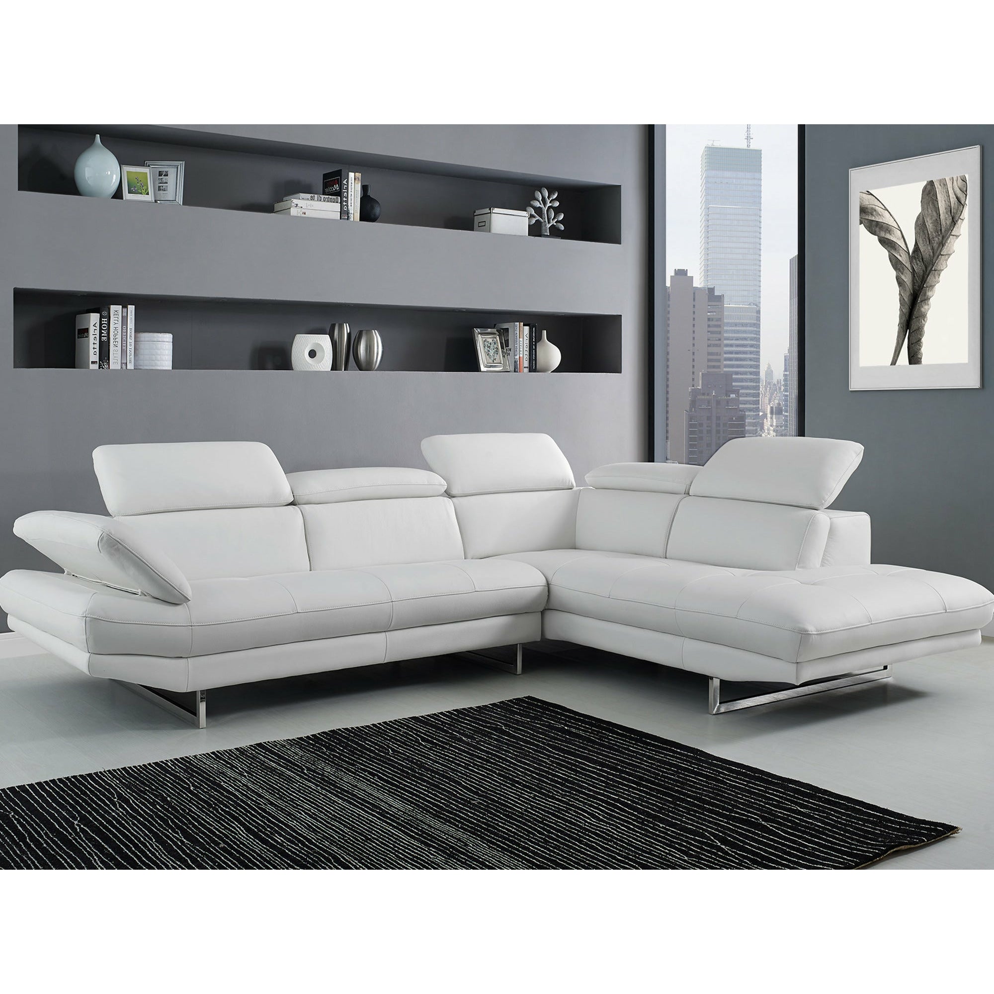 images Whiteline Modern Living - Pandora Sectional SL1351L-WHT - Image 1