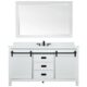 Altair Kinsley 60" Single Bathroom Vanity Set in White and Carrara White Marble Countertop with Mirror  536060S-WH-AW