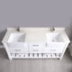 Altair Georgia 72" Double Bathroom Vanity Set in White and Composite Carrara White Stone Top with White Farmhouse Basin with Mirror 537072-WH-AW - Image 9